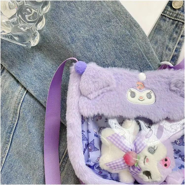Keeppley Kuroko Plüsch-Umhängetasche, transparente Handtasche - Bild 2