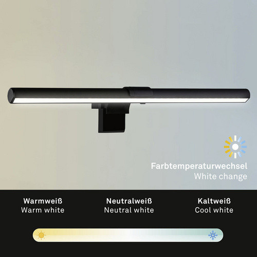 BRILONER Monitorleuchte SCREEN LED dimmbar schwarz B/H/T: 5,5 x 11 x 4,05 cm - Bild 2