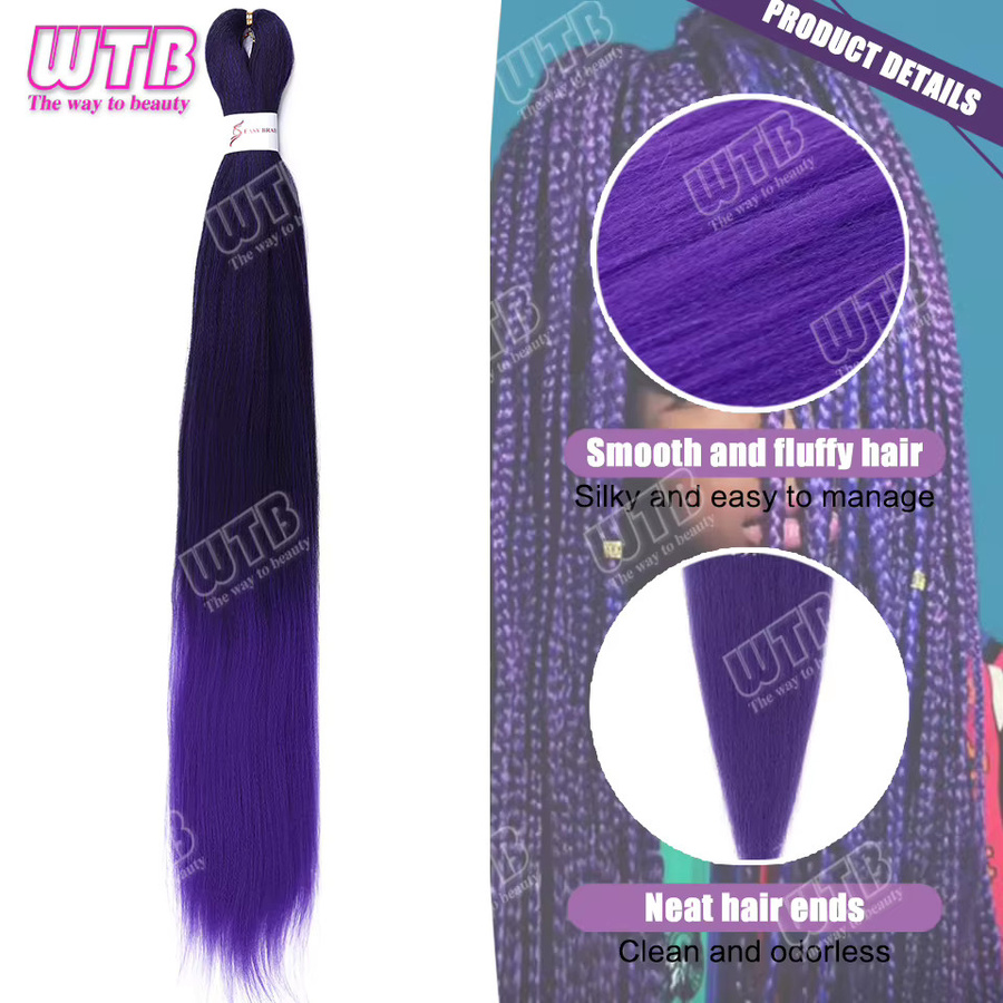 WTB Synthetische Perücke, lila, gerade, Damen - Bild 3