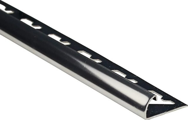 Arcansas Viertelkreis-Abschlussprofil aus Edelstahl poliert in Silber, Breite: 1 cm, Länge: 100 cm - Bild 1