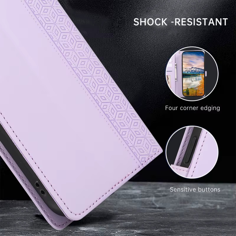 Funda Leder Brieftasche Handyhülle mit Kartenfächern für Xiaomi Modelle in Blau - Bild 3