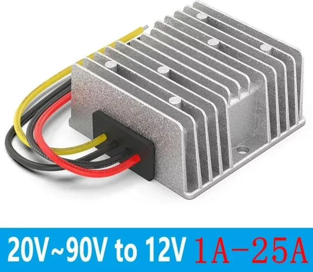 Kangwobei DC/DC-Wandler Kfz-Spannungsregler von 20V-90V auf 12V in Silber - Bild 1