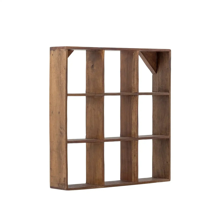 Bloomingville Wandregal Tilo aus wiederverwendetem Holz, Creative Collection, Braun, B/H: 53 x 53 cm - Bild 1