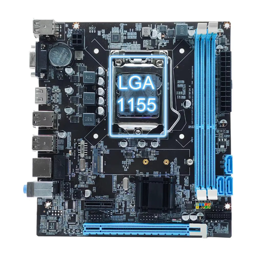 YiHESZ H61 Motherboard LGA 1155 DDR3 mit M.2 NVME und HDMI/VGA für Intel i3/i5/i7 Prozessoren in Schwarz - Bild 5