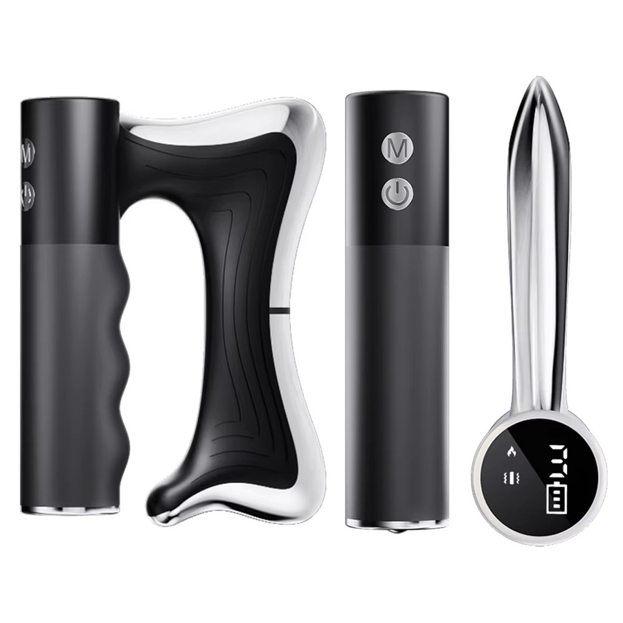 foreverlily Elektrisches Faszienmesser, Vibrations-Massagegerät, Schwarz, Unisex - Bild 3