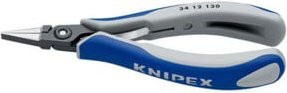 Knipex Präzisions-Elektronik-Greifzange Flachzange Gerade Blau-Grau 130 mm - Bild 2
