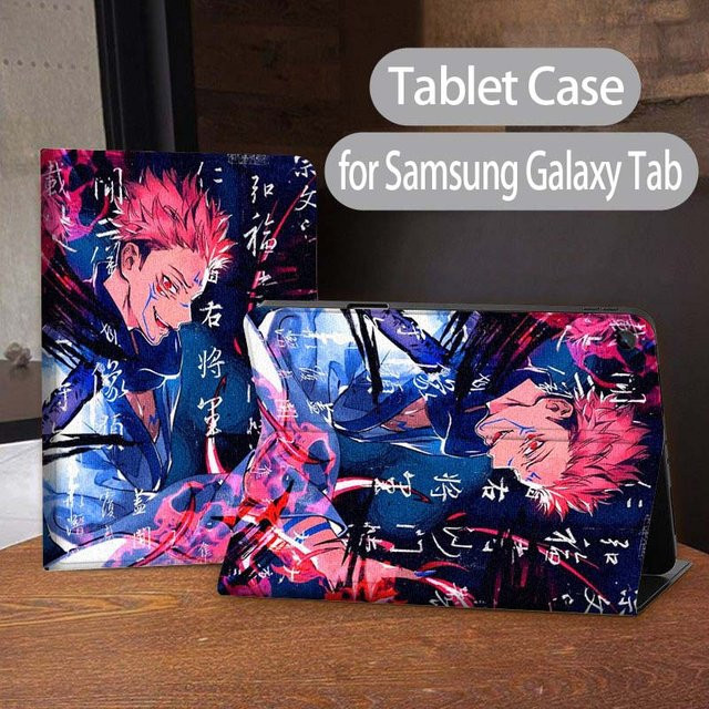 Jujutsu Kaisen Logo Art Schutzhülle für Samsung Galaxy Tab A7 A8 A9 S6 S7 S8 S9 S10 S11 Lite Plus (Mehrfarbig) - Bild 1
