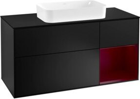 V&B Waschtischunterschrank Finion in Schwarz lackiert, Breite: 120 cm, Tiefe: 50,1 cm, Höhe: 50,1 cm - Bild 1