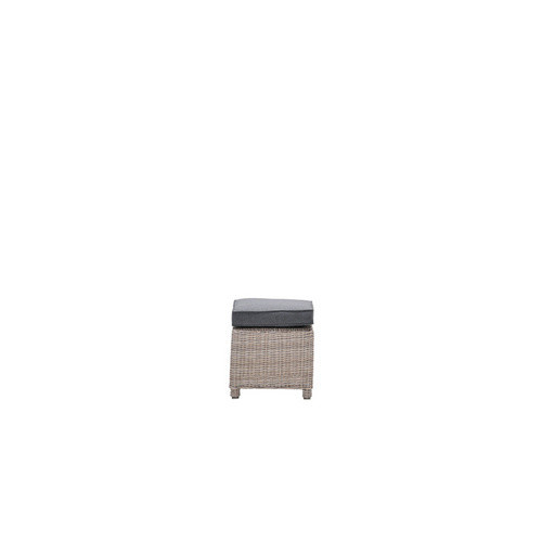 GARDEN IMPRESSIONS Lounge-Hocker Milwaukee aus Aluminium und Rattan in Beige mit Polsterung, B/H: 46 x 48 cm - Bild 2
