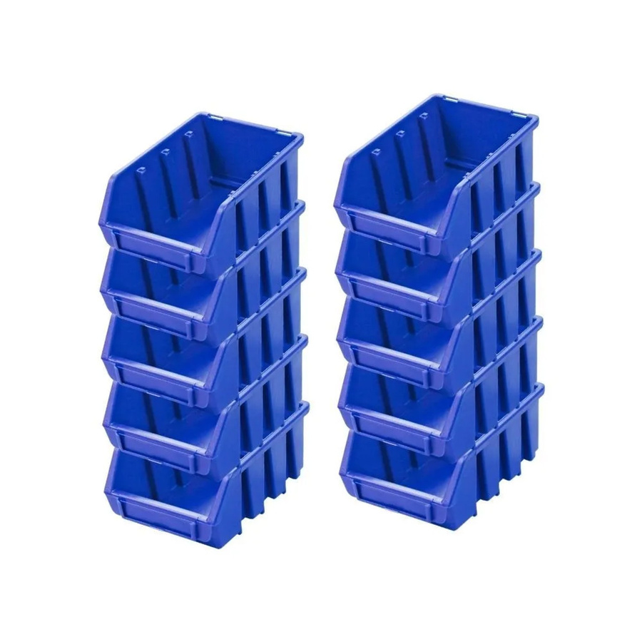 PROREGAL SuperSparSet 10x Sichtlagerboxen aus Polypropylen in Blau, B/T/H: 11,6 x 7,5 x 16,1 cm - Bild 2