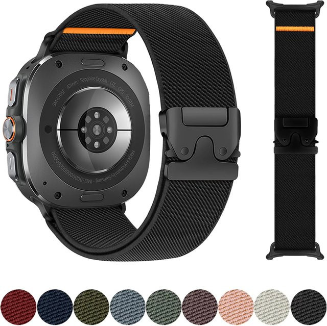 I LOVE LUO Uhrenarmband Nylon, Schwarz, Unisex - Bild 1
