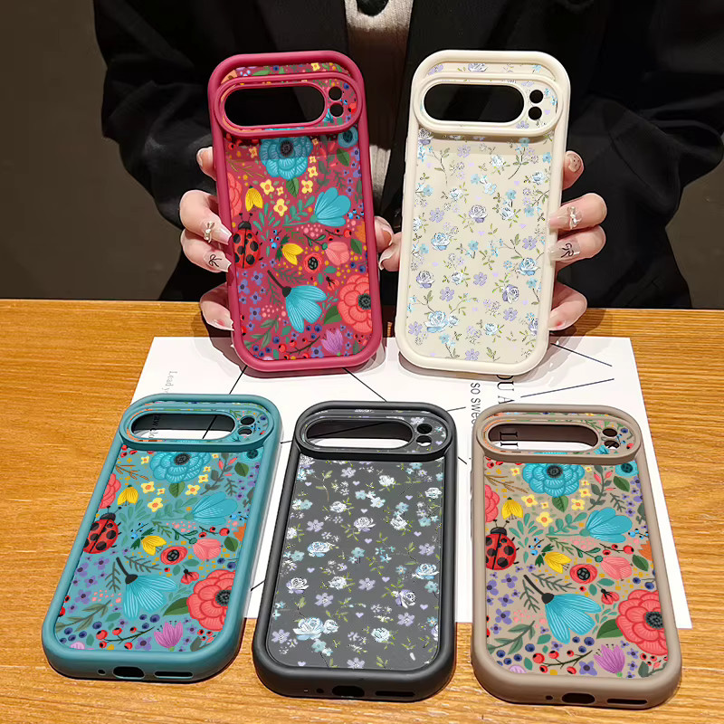 Stoßfeste Google Handyhülle mit romantischem Blumenmuster aus weichem TPU in Beige, Weiß und Multicolour für Google Pixel 9 Pro XL, 8 Pro, 7 Pro, 7A und 8A - Bild 2