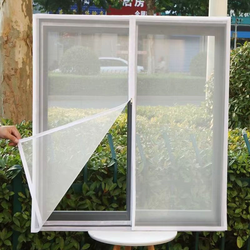 CHARM HOME Moskito Netz für Fenster und Türen mit Reißverschluss, selbstklebend, Weiß - Bild 4