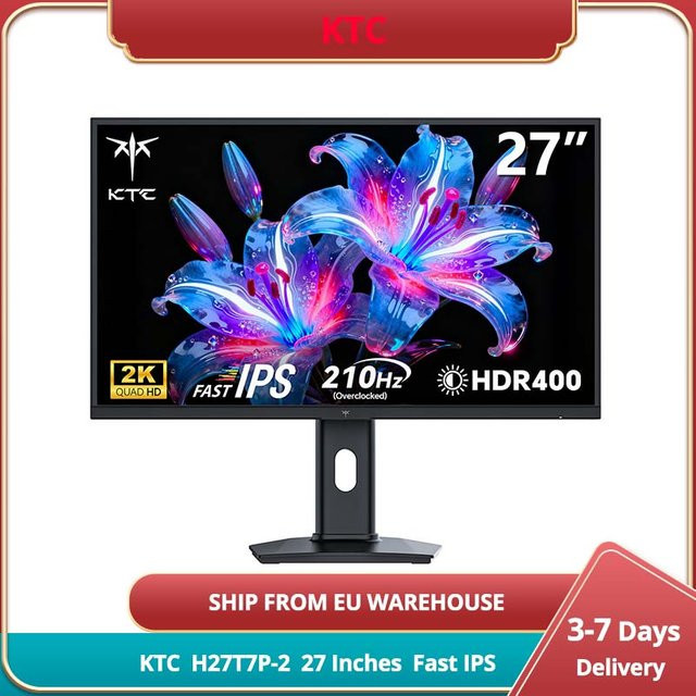 KTC H27T7P-2 Gaming Monitor 27 Zoll QHD 1440p Fast IPS 200Hz bis 210Hz Schwarz - Bild 1
