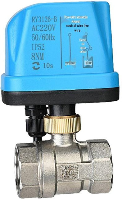 Elektrischer Kugelhahn aus Edelstahl SUS304 von Chose One, 1/2 Zoll DN15, wasserdicht, blau - Bild 1