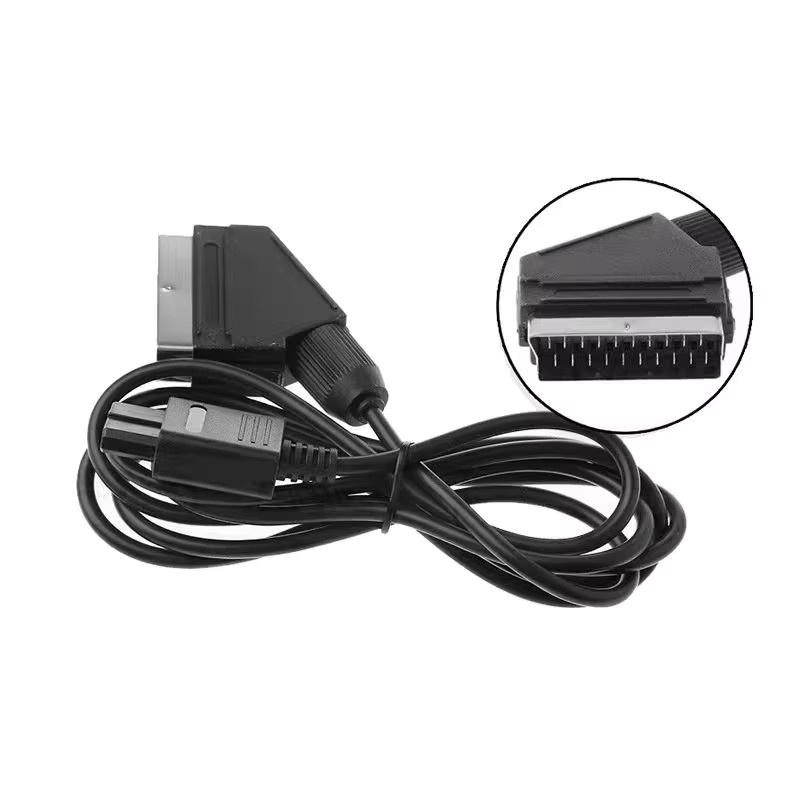 NTSC Super SCART Audio-Video AV-Kabel mit RGB-Ausgang für NES, SFC, SNES und NGC in Schwarz - Bild 2