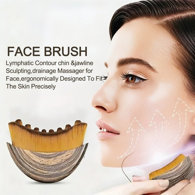 MERALL Lymphatische Kontur Gesichtsbürste, Chin & Jawline Sculpting, Unisex - Bild 1