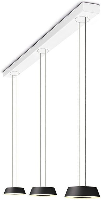 Oligo Glance 3-flammige LED-Pendelleuchte in Schwarz und Weiß matt mit unsichtbarer Höhenverstellung und warmweißem Licht (2700K) - Bild 1