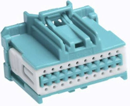 Molex Buchsengehäuse-Kabel 20 Polzahl mit 2.54mm Rastermaß in Grün/Türkis - Bild 1