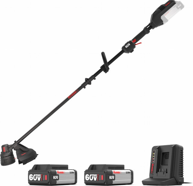 Einhell Akku-Rasentrimmer KG161 60 V Motorsense Komplettset mit 2 Akkus und 1 Doppelladegerät, Schnittbreite: 41 cm - Bild 1