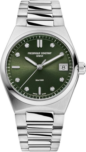 Frederique Constant Damenuhr, Quarz, Edelstahl, Grün, 31 mm, 5 ATM - Bild 1