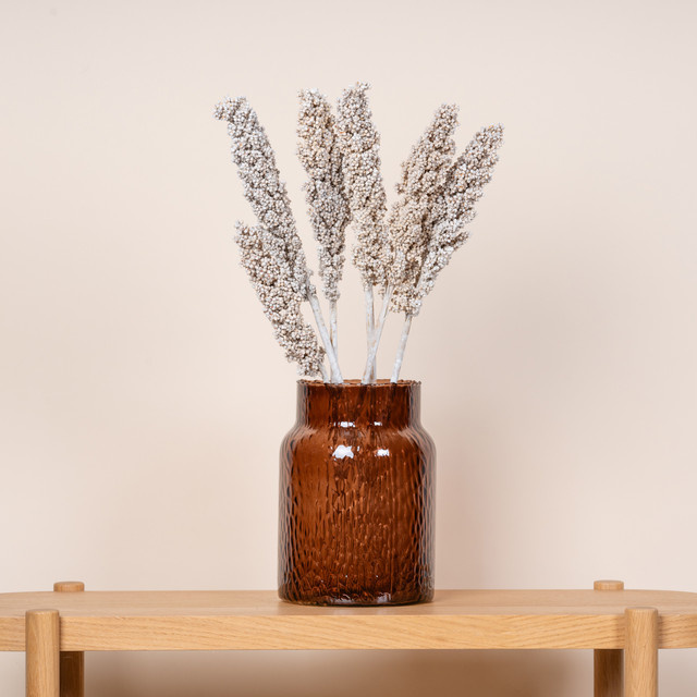 Lieblingsvase Zimt von BLUME2000 aus Recycling-Glas in Braun, Höhe: 19,0 cm, Breite: 19,0 cm, Tiefe: 26,5 cm - Bild 1