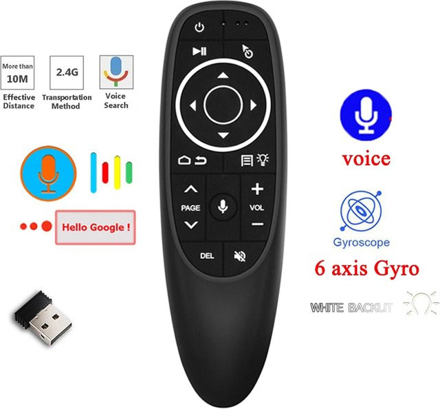 SkyBeats G10 G10S Wireless Air Mouse mit Sprachsteuerung und Gyroskop in Schwarz für Android TV Box und PC - Bild 1