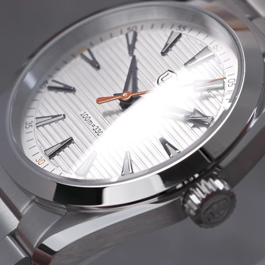 Watchdives Armbanduhr Vintage, Quarz, Edelstahl, Grün, 38 mm, Unisex - Bild 3
