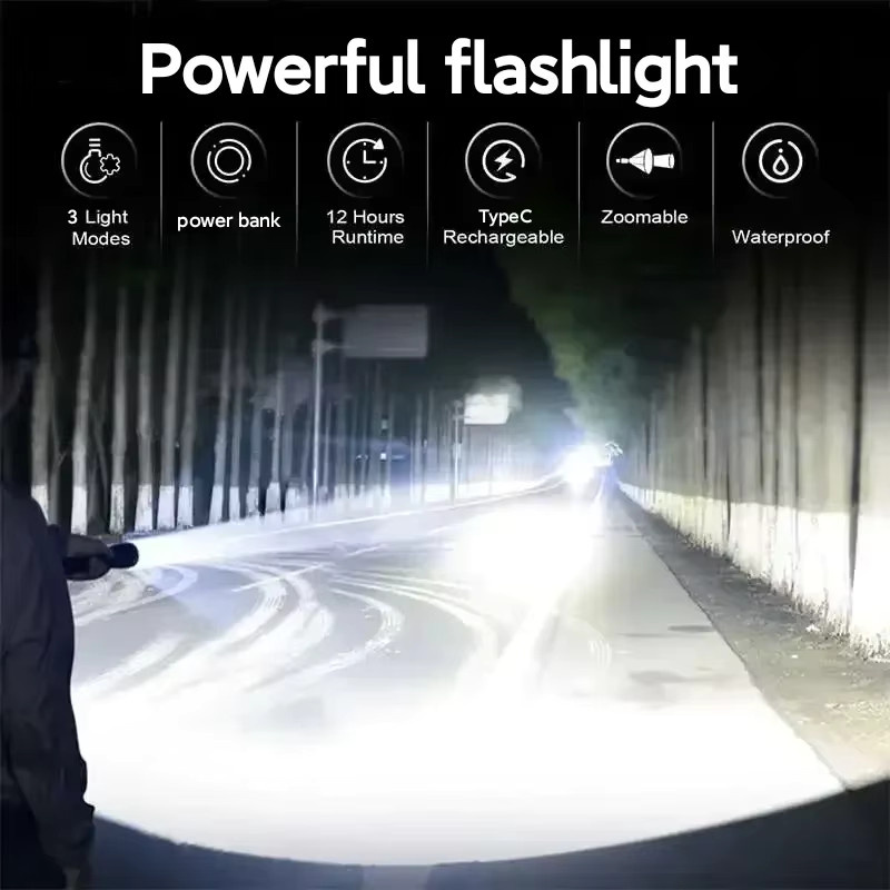 Heinast LED Laterne in Schwarz, wiederaufladbare Outdoor-Taschenlampe für Garten und Notfälle - Bild 2