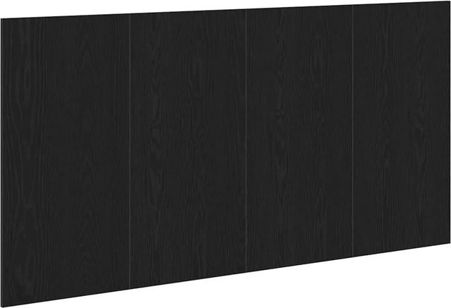 vidaXL Bettkopfteil in Schwarz und Eichen-Optik, Breite: 160 cm, Tiefe: 1,5 cm, Höhe: 80 cm - Bild 1