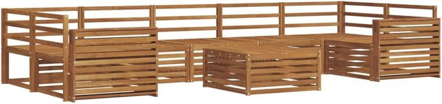 vidaXL Outdoor-Sofagarnitur 8-teilig aus Akazienholz in Braun mit Tisch und U-Form - Bild 1