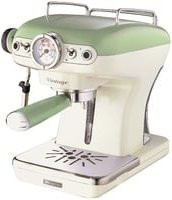 Ariete Espressomaschine im amerikanischen Vintage-Stil mit Dampflanze für gemahlenen Kaffee und ESE-Pods in Beige oder Grün - Bild 1