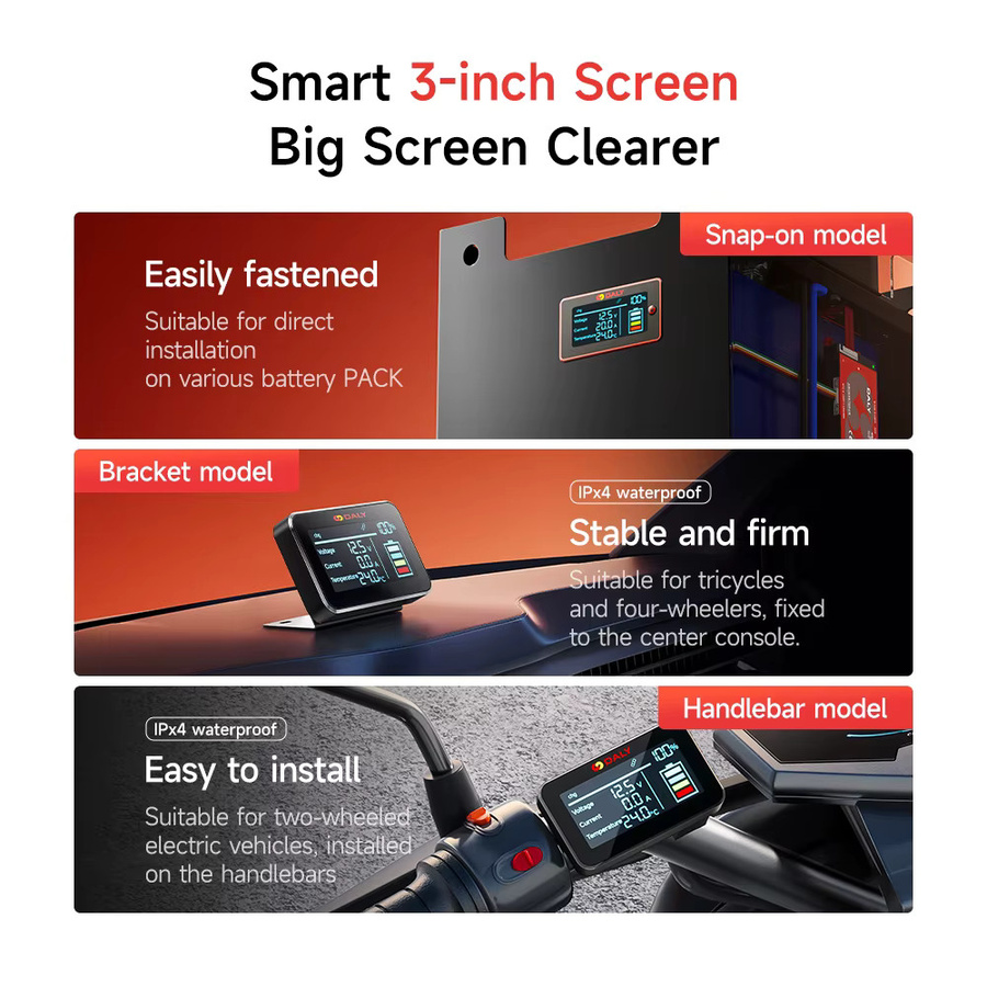 Daly BMS 3.0 LCD-Display Kit mit 4,3 Zoll Display und UART RS485 Schnittstelle für Daly BMS Zubehör - Bild 1