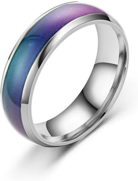 YULIN Stimmung Ring, Edelstahl, Silber, Unisex - Bild 1