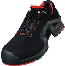 Uvex Sicherheitshalbschuh 1 x-tended support S3 in Schwarz/Rot, Größe 40 - Bild 2