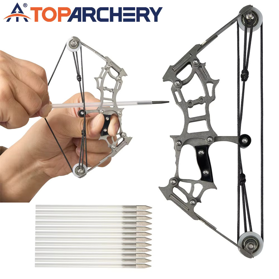 Toparchery Mini Compound Bogen Pfeile Set, 6 Zoll, Grau - Bild 2