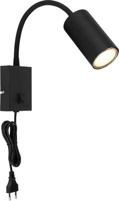 Globo Wandlampe Robby 1-flammig Schwarz matt GU10 - Bild 1