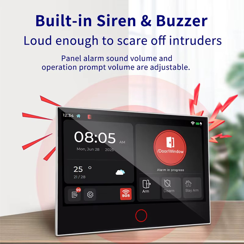 KERUI Tuya G70 Hausalarmsystem mit 7-Zoll Touchscreen-Panel und WiFi sowie 4G Unterstützung - Bild 3