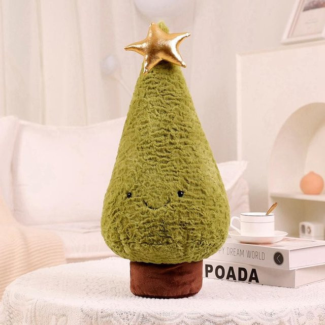 Kawaii Weihnachtsbaum & Elch Plüschpuppen Stofftiere, ab 3 Jahre - Bild 1