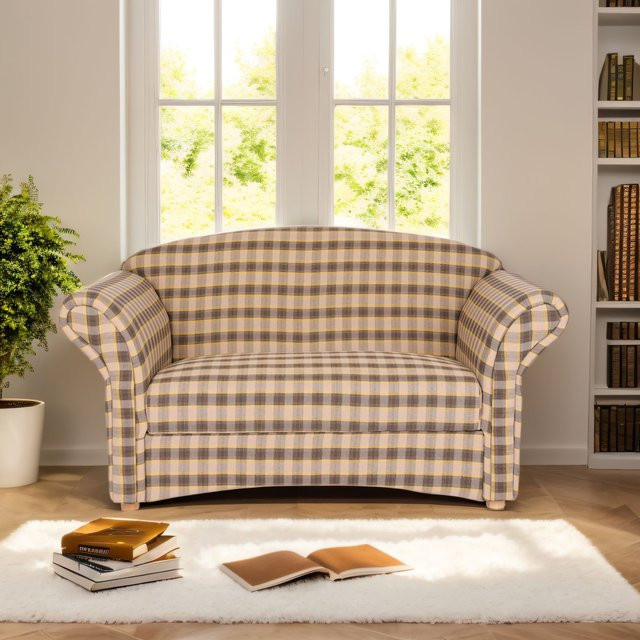 2-Sitzer Sofa Loretta Prestige Home, Braun und Beige, B/T/H: 153 x 83 x 85 cm - Bild 1