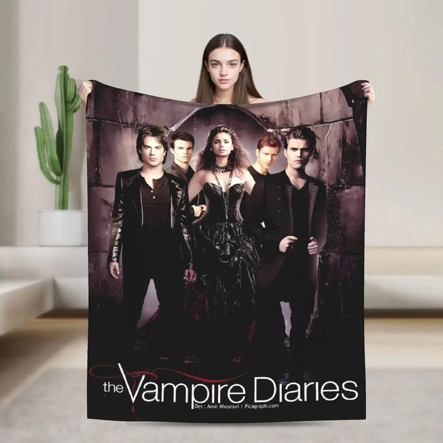 Flanelldecke The Vampire Diaries von JMG Household Supplies, Schwarz, B/H: 70 x 100 cm - Bild 1