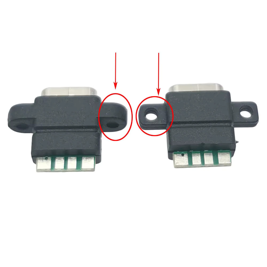 STLYCH 10er Set USB-C Wasserdichte Weibliche Chassis Stecker 16P mit PCB Board und Dual 5,1 K Widerstand - Bild 2