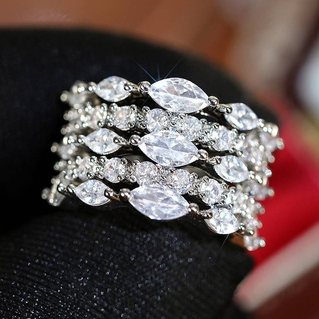 Huitan Ring, Silber, Zirkonia, Damen - Bild 1