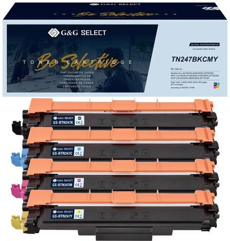 G&G Toner Kombi-Pack kompatibel mit Brother TN-247, Schwarz, Cyan, Magenta, Gelb - Bild 1