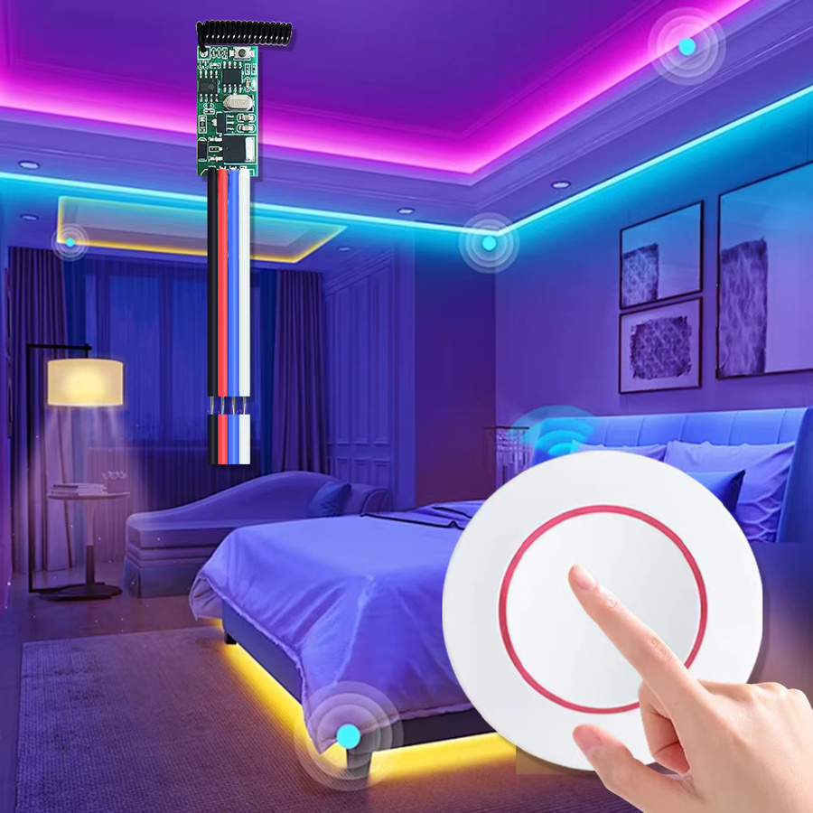 Universelle 433 MHz Drahtlose Fernbedienung mit Mini Relais Empfänger und Sender für LED, DC 3,6 V bis 24 V - Bild 4