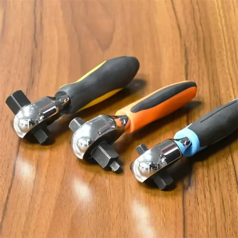 FATCOOL Multifunktionaler Mini-Doppelkopf-Steckschlüssel mit 72 Zähnen und geradem Griff, 2-in-1 und 3-in-1 Ratschen-Handwerkzeug - Bild 3