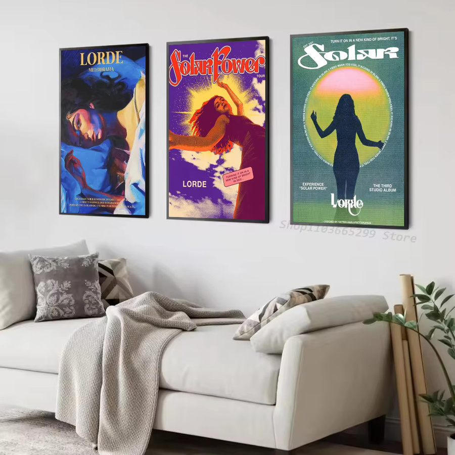 Lorde Melodrama Solar Power Tour Album Poster Selbstklebender Wasserdichter Wandaufkleber Multicolor - Bild 2