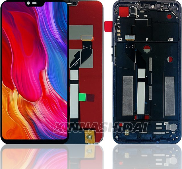 Xiaomi Mi 8 Lite LCD Display mit Touch Screen und Rahmen als Ersatzteil - Bild 1
