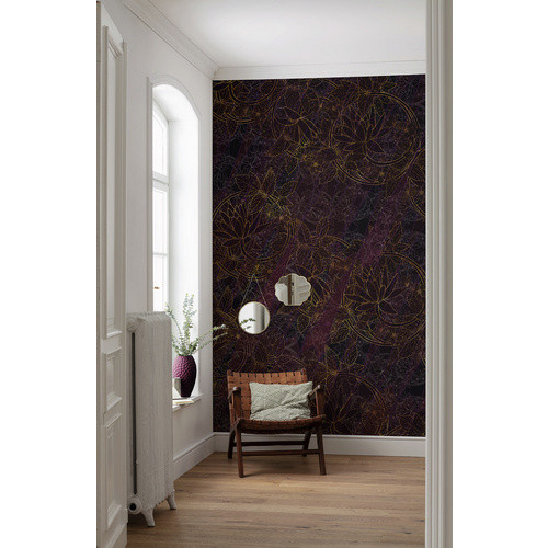 KOMAR Vliestapete Lotus in Bunt mit botanischem Art Nouveau Design, Breite: 200 cm, Höhe: 280 cm - Bild 2