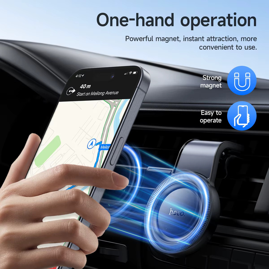 HOCO H59 Magnetische Universal Autohalterung für das Smartphone, Schwarz - Bild 4